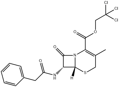 2,2,2-Trichloroethyl3-methyl-8-oxo-7-(2-phenylacetamido)-5-thia-1-azabicydo[4.2.0]oct-2-ene-2-carboxylate Structure