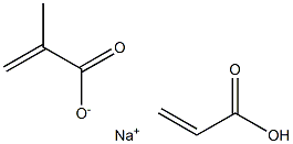 2-Propenoic acid, 2-methyl-, polymer with 2-propenoic acid, sodium salt Structure