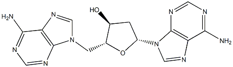 5'-(6-Amino-9H-purin-9-yl)-2',5'-dideoxyadenosine 结构式