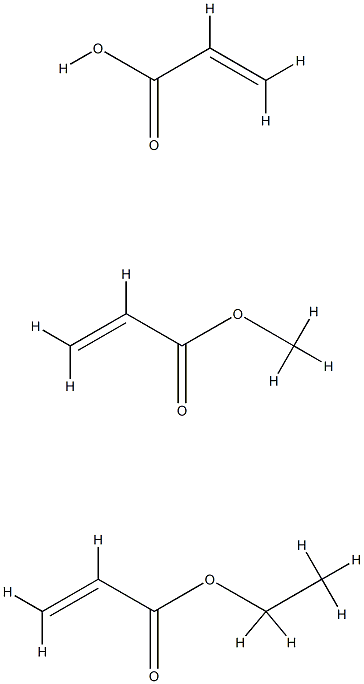 2-Propenoic acid, polymer with ethyl 2-propenoate and methyl 2-propenoate 化学構造式