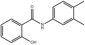 N-(3,4-dimethylphenyl)-2-hydroxybenzamide 化学構造式