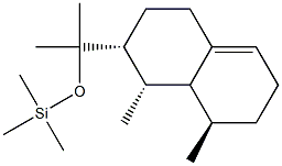 (4R)-4β,5α-Dimethyl-6α-[1-methyl-1-(trimethylsiloxy)ethyl]-2,3,4,4a,5,6,7,8-octahydronaphthalene Struktur