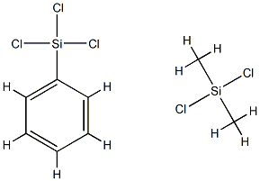 Silane, dichlorodimethyl-, polymer with trichlorophenylsilane Struktur