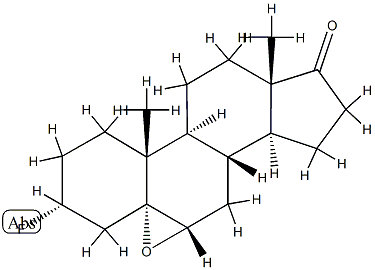 5,6α-Epoxy-3α-fluoro-5α-androstan-17-one Structure