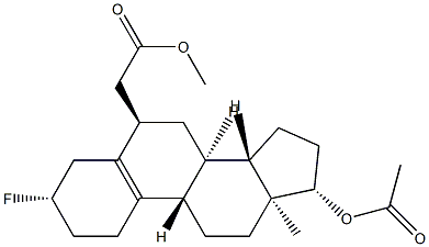 3β-Fluoro-17β-(acetyloxy)estr-5(10)-ene-6β-methanol acetate Structure