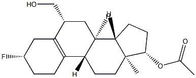 17β-(Acetyloxy)-3β-fluoroestr-5(10)-ene-6β-methanol 结构式