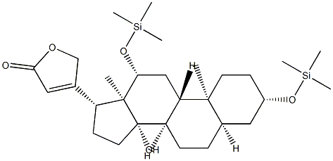 14-Hydroxy-3β,12β-bis[(trimethylsilyl)oxy]-5β-card-20(22)-enolide Struktur