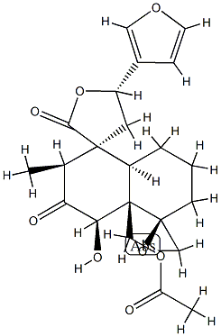 (2'S,3S,4'R,4'aR,5S,5'R,8'aS)-2'-Methyl-4'-hydroxy-4'a-(acetoxymethyl)-5-(3-furyl)-4,4',4'a,5,6',7',8',8'a-octahydrodispiro[furan-3(2H),1'(5'H)-naphthalene-5',2''-oxirane]-2,3'(2'H)-dione|