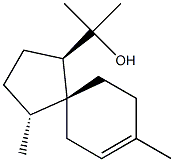 (1R,4R,5R)-α,α,4,8-テトラメチルスピロ[4.5]デカ-7-エン-1-メタノール 化学構造式