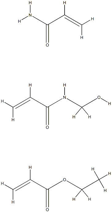 2-Propenoic acid, ethyl ester, polymer with N-(hydroxymethyl)-2-propenamide and 2-propenamide Acrylamide, ethyl acrylate, methylolacrylamide polymer Structure