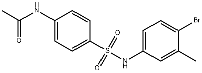 4-(4-Bromo-3-methylphenylsulfamoyl)acetanilide, 97% Structure