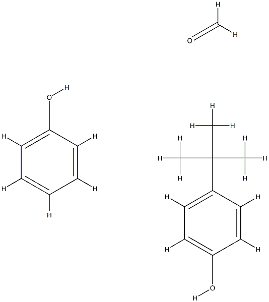 对叔丁基苯酚与羟基苯和甲醛的聚合物, 28453-20-5, 结构式