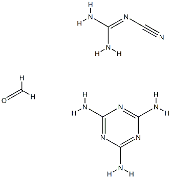 Guanidine, cyano-, polymer with formaldehyde and 1,3,5-triazine-2,4,6-triamine 化学構造式