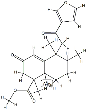 5-[2-(3-Furyl)-2-oxoethyl]-1,2,3,5,6,7,8,8a-octahydro-8a-hydroxy-1,5,6-trimethyl-3-oxo-1-naphthalenecarboxylic acid methyl ester Struktur