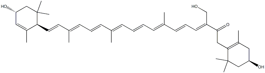 (3R,3'R,6'R)-7,8-Dihydro-8-oxo-β,ε-carotene-3,3',19-triol Structure