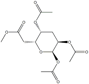 3-Deoxy-α-D-xylo-hexopyranose tetraacetate 结构式