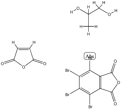 4,5,6,7-四溴-1,3-异苯并呋喃二酮与2,5-呋喃二酮和1,2-丙二醇的聚合物, 28574-50-7, 结构式