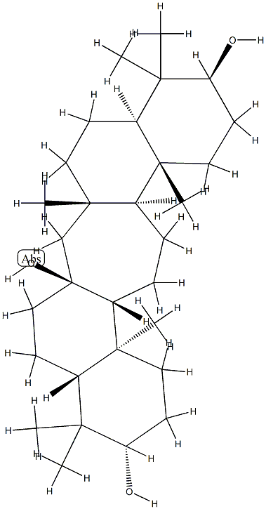 C(14a)-ホモ-27-ノルガンマセラン-3β,14β,21α-トリオール 化学構造式