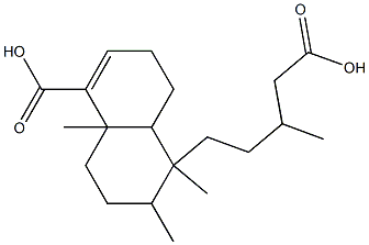 5-Carboxy-1,2,3,4,4a,7,8,8a-octahydro-β,1,2,4a-tetramethyl-1-naphthalenepentanoic acid Struktur