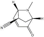 8-Azabicyclo[3.2.1]oct-3-ene-6-carbonitrile,8-methyl-2-oxo-,(1R,5R,6S)-rel-(9CI) 结构式