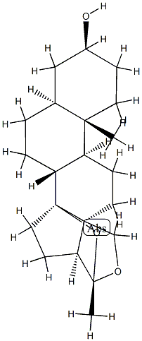 (20S)-14β,20:18,20-Diepoxy-5α-pregnan-3β-ol Structure