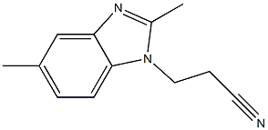 1-Benzimidazolepropionitrile,2,5-dimethyl-(8CI) Structure