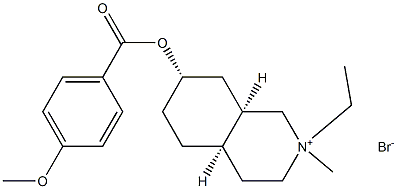 [(4aR,7S,8aR)-2-ethyl-2-methyl-3,4,4a,5,6,7,8,8a-octahydro-1H-isoquino lin-7-yl] 4-methoxybenzoate bromide 结构式