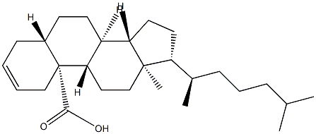5α-コレスタ-2-エン-19-酸 化学構造式