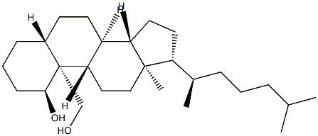 5α-Cholestane-1α,19-diol,28809-55-4,结构式