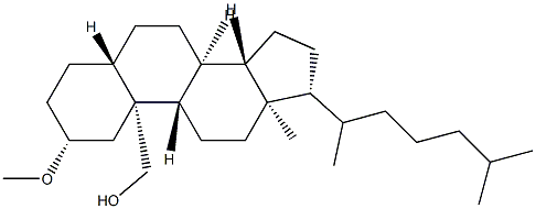 2α-Methoxy-5α-cholestan-19-ol 结构式