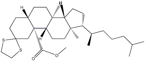 2,2-(Ethylenebisthio)-5α-cholestan-19-oic acid methyl ester Structure
