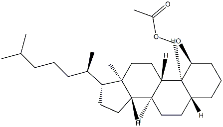 5α-Cholestane-1α,19-diol 19-acetate 结构式
