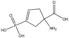 3-Cyclopentene-1-carboxylicacid,1-amino-3-phosphono-(9CI) 化学構造式