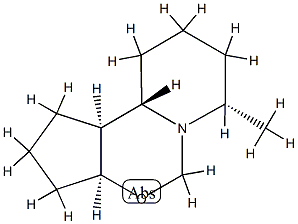 5H-Cyclopenta[e]pyrido[1,2-c][1,3]oxazine,decahydro-7-methyl-,(3a-alpha-,7-alpha-,10a-bta-,10b-alpha-)-(9CI) Structure
