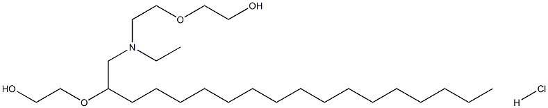 Poly(oxy-1,2-ethanediyl), α,α'[(octadecylimino) di-2,1-ethanediyl]bis[ω-hydroxy-, hydrochloride,28883-73-0,结构式