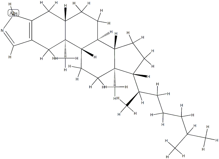 2'H-5α-コレスタ-2-エノ[3,2-c]ピラゾール 化学構造式