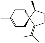 (1S,5S)-1β,8-Dimethyl-4-(1-methylethylidene)spiro[4.5]dec-7-ene Structure