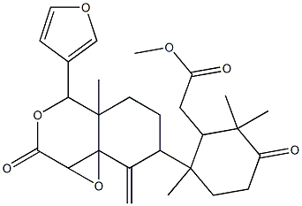 6-[4-(3-Furyl)octahydro-4a-methyl-8-methylene-2-oxooxireno[d][2]benzopyran-7-yl]-2,2,6-trimethyl-3-oxocyclohexaneacetic acid methyl ester Structure