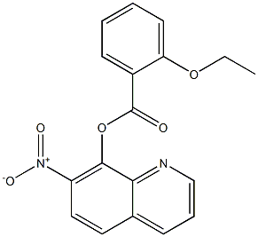 7-ニトロ-8-キノリニル=o-エトキシベンゾアート 化学構造式