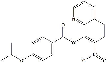 7-ニトロ-8-キノリル=p-イソプロポキシベンゾアート 化学構造式