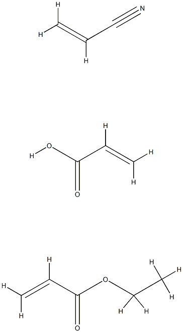 2-Propenoic acid, polymer with ethyl 2-propenoate and 2-propenenitrile 化学構造式