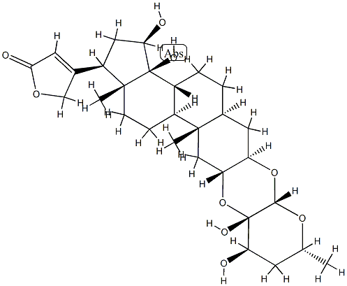 14,15β-Dihydroxy-3β,2α-[[(2S,3S,4R,6R)-tetrahydro-3,4-dihydroxy-6-methyl-2H-pyran-2,3-diyl]bis(oxy)]-5α-card-20(22)-enolide|