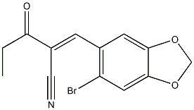 3-(6-bromo-1,3-benzodioxol-5-yl)-2-propionylacrylonitrile,290834-95-6,结构式