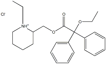 ACETIC ACID, 2,2-DIPHENYL-2-ETHOXY-, (1-ETHYL-2-PIPERIDYL)METHYL ESTER , HYDROCHL,2909-94-6,结构式