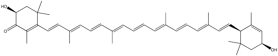 α-ドラデキサンチン 化学構造式