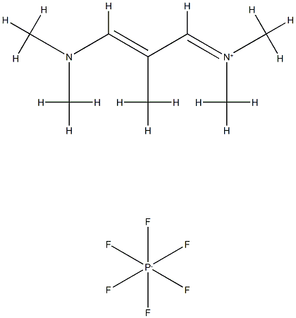 (E)-N-(3-(二甲胺基)-2-甲基烯丙亚基)-N-甲基甲铵 六氟磷酸盐(V) 结构式