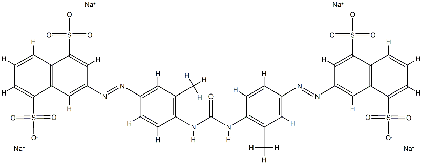 3,3'-Ureylenebis[(3-methyl-4,1-phenylene)azo]bis[1,5-naphthalenedisulfonic acid disodium] salt,29267-79-6,结构式