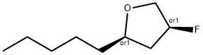 Furan, 4-fluorotetrahydro-2-pentyl-, (2R,4S)-rel- (9CI) 结构式