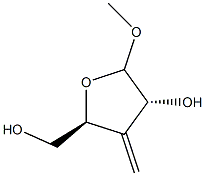 D-erythro-Pentofuranoside, methyl 3-deoxy-3-methylene- (9CI) 结构式