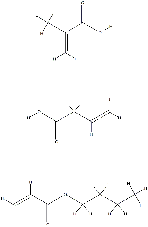 2-Propenoic acid, 2-methyl-, polymer with butyl 2-propenoate and ethenyl acetate Struktur